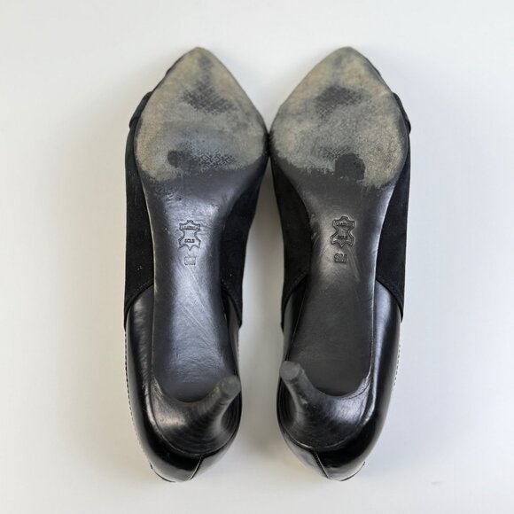 Tory Burch Saray Kitten Heels Women's 9M Black Pre-Owned - Picture 6 of 8